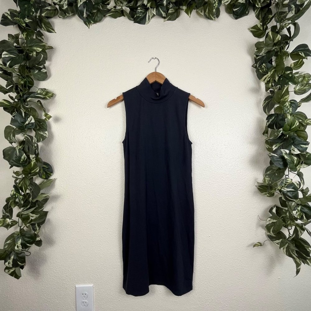 TNA Aritzia High Neck Tank Mid Length Dress Dark Grey Women’s Size M